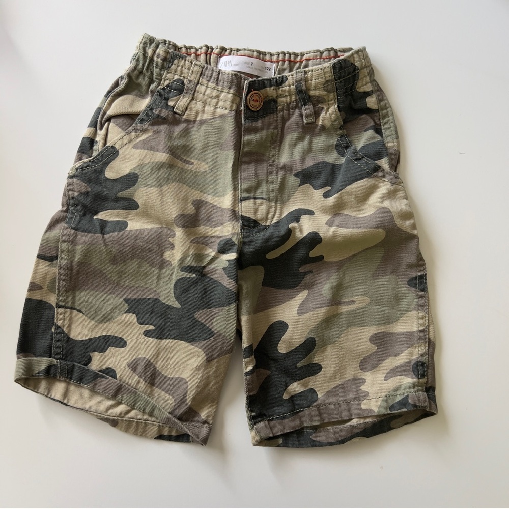 ZARA | Camo Cargo Shorts | Big Boy | Size 7